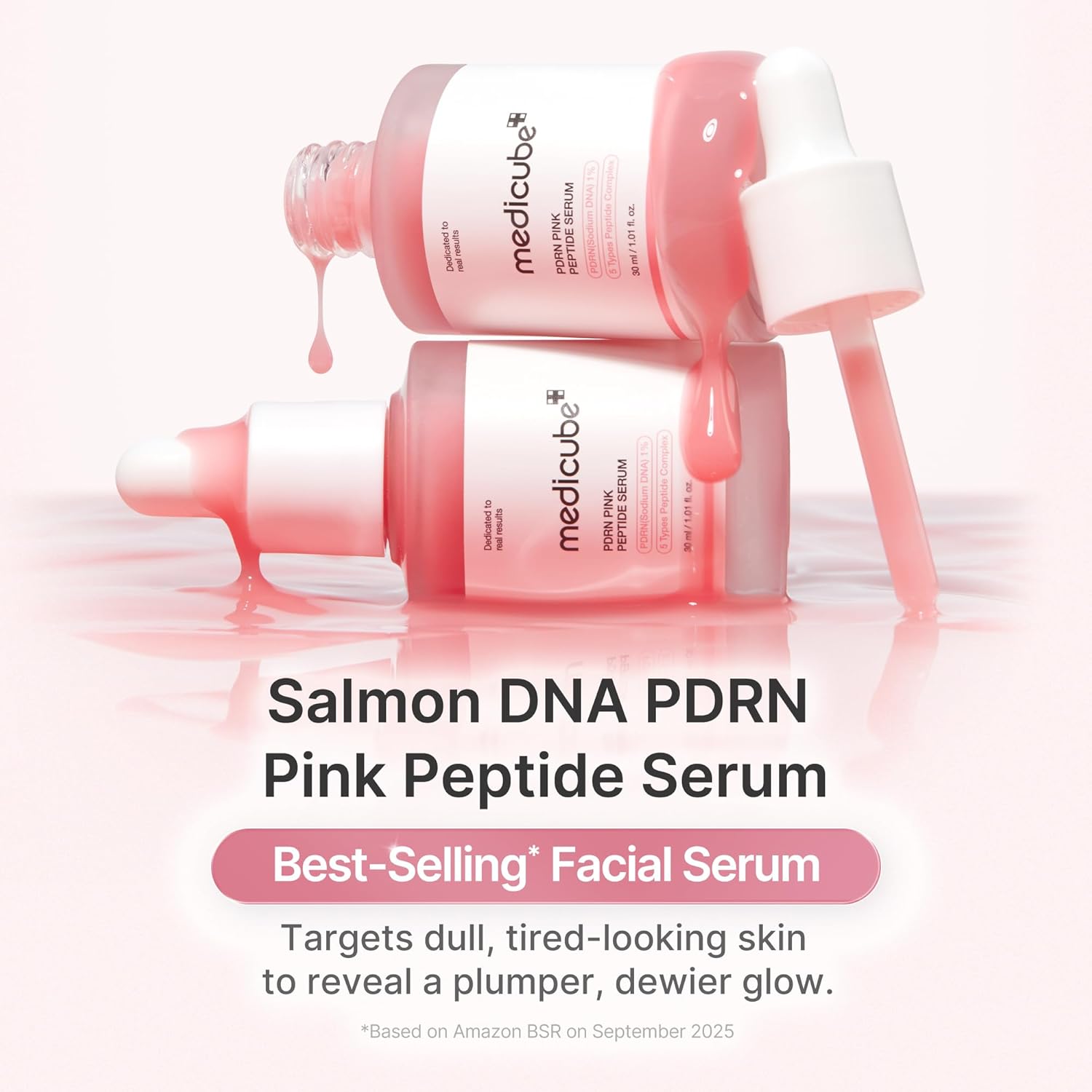 medicube PDRN Pink Trio Set: Salmon DNA PDRN Pink Peptide Serum and CICA Soothing Toner and PDRN collagen jelly gel mask (4ea)