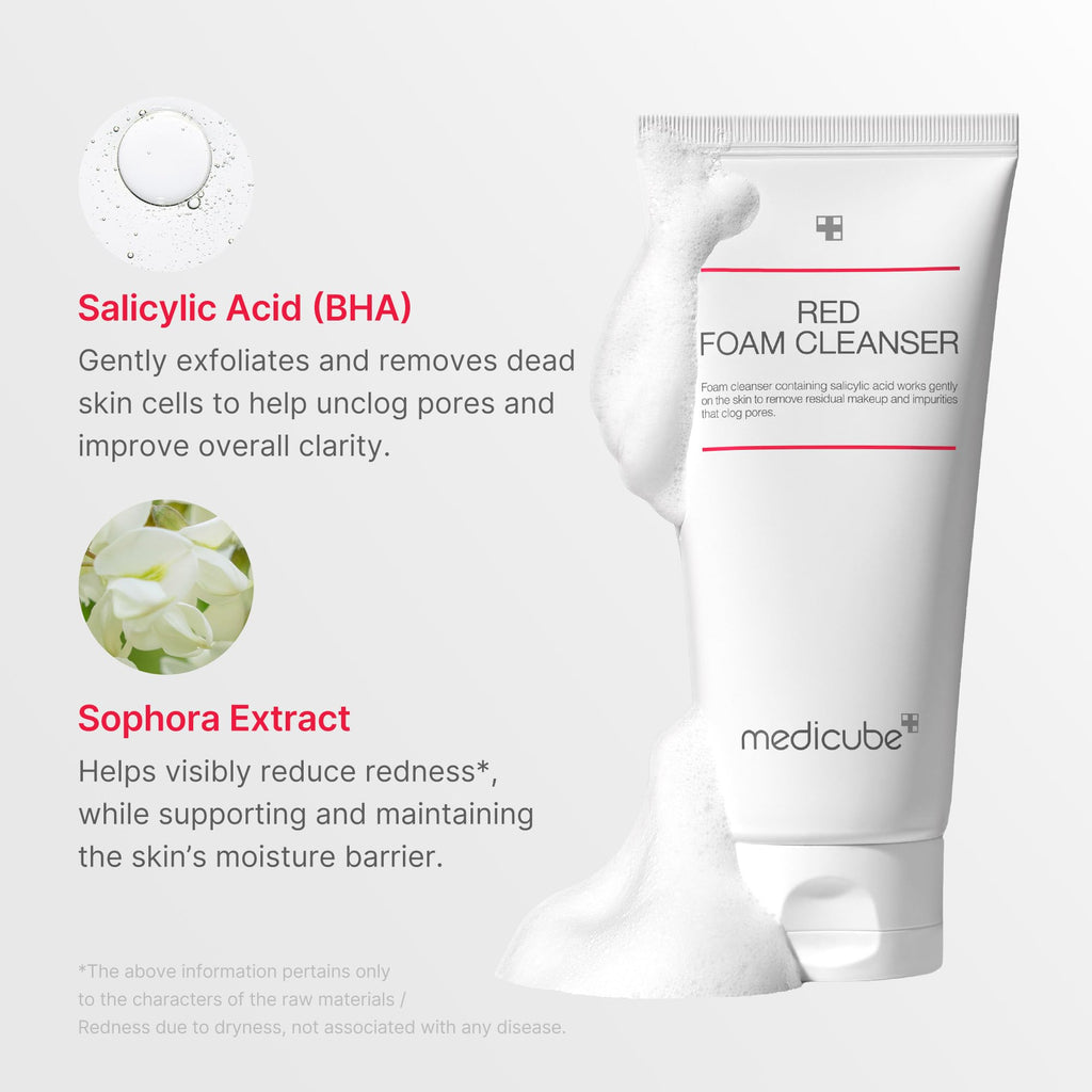 medicube Facial Cleanser Zero Pore Capsule Cleansing Foam | Daily Gentle Cleanser for Skin Texture, Blackhead & Pore Care | AHA, BHA & PHA for Deep Cleansing | Korean Skincare, 4.23 oz